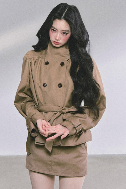 French Autumn Coat & Skirt Set-Up