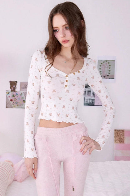 Knitted Bear Strap Matching Set