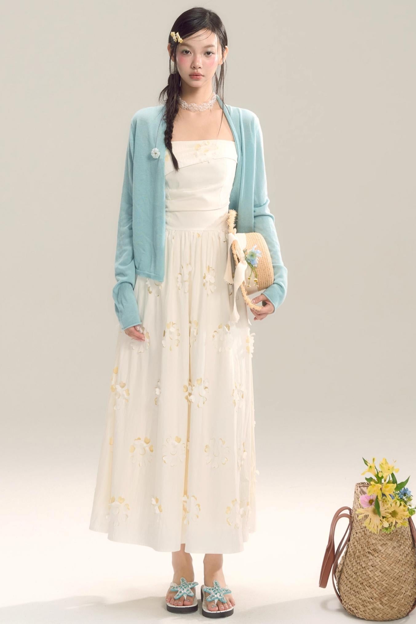 Coastal Floral Halter Dress