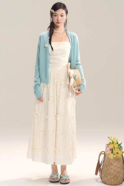 Coastal Floral Halter Dress