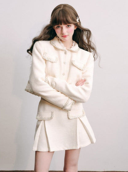 Lamb Jacket And Skirt Set