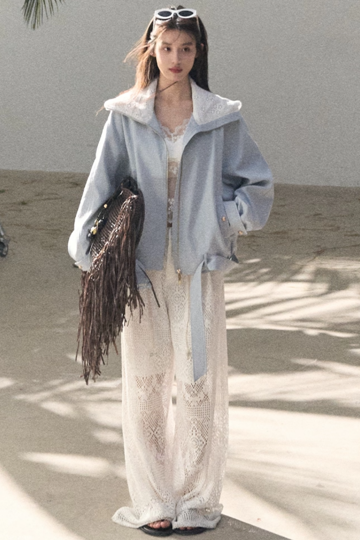 Hollow Crochet Lace Pants