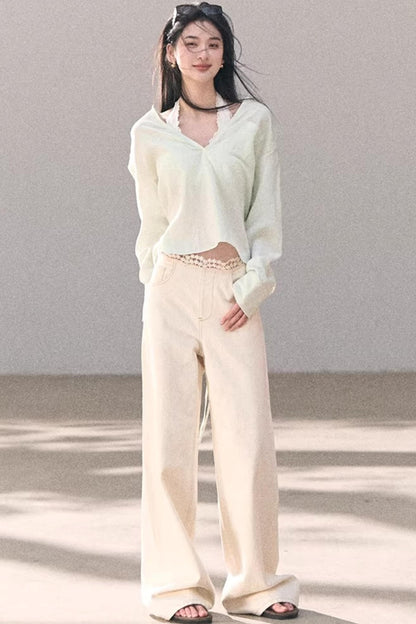 Lace-Trimmed Halter Camisole