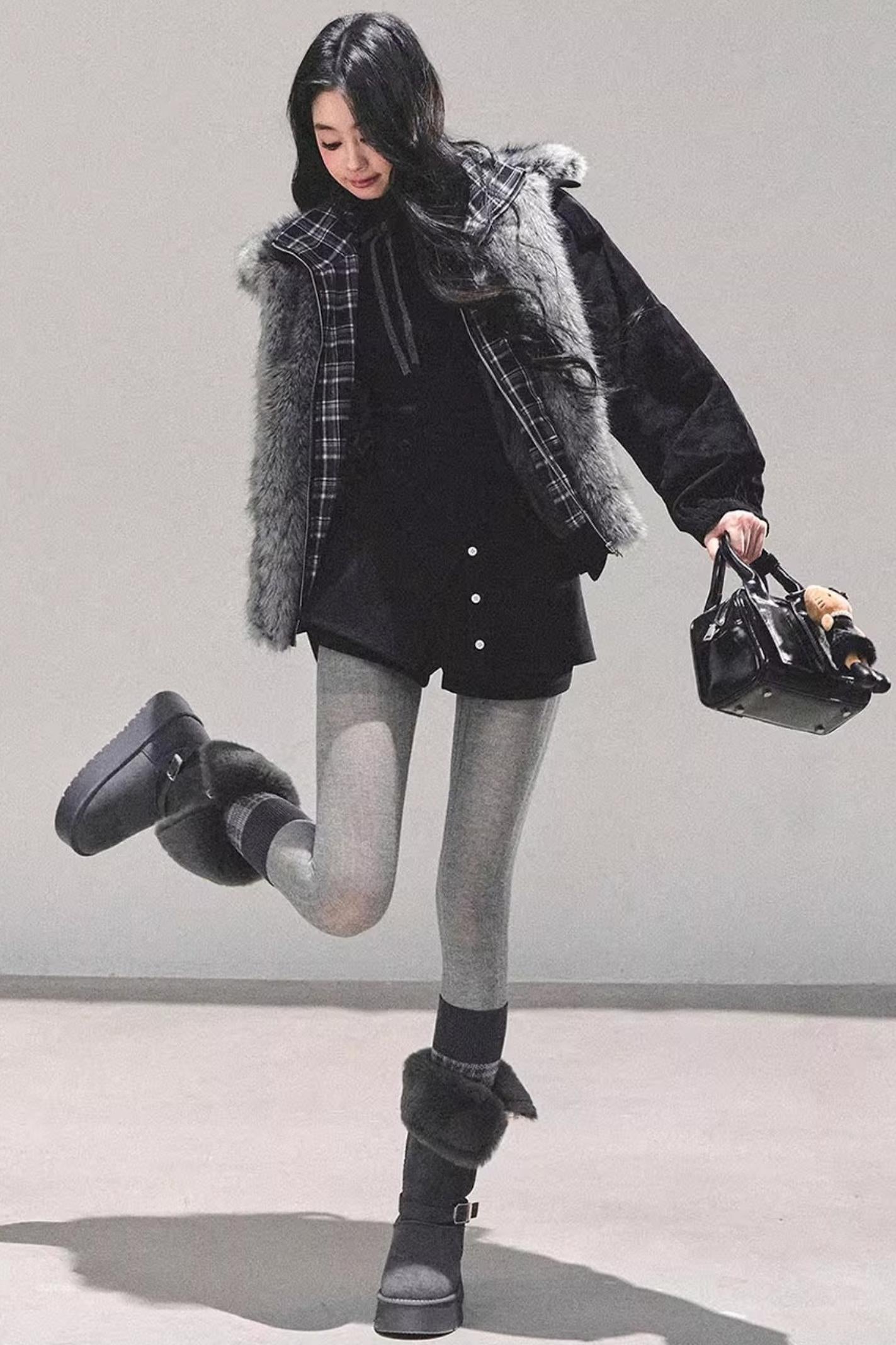 Black Autumn A-Line Shorts