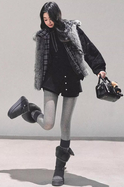 Black Autumn A-Line Shorts