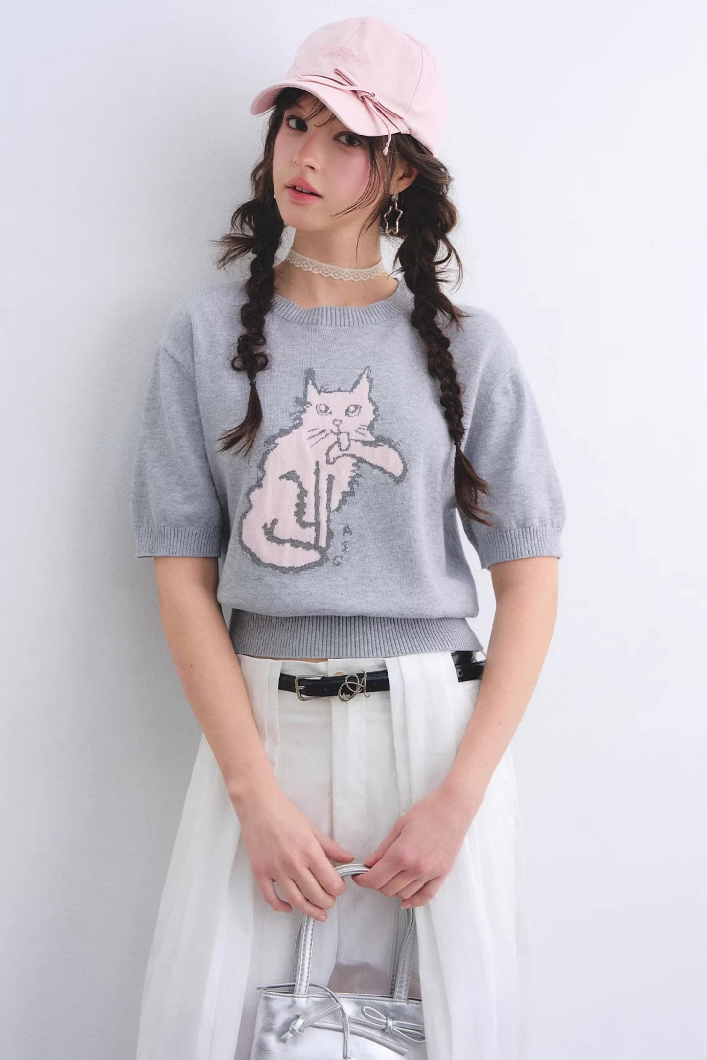 Completo camicia a quadri con orlo grezzo