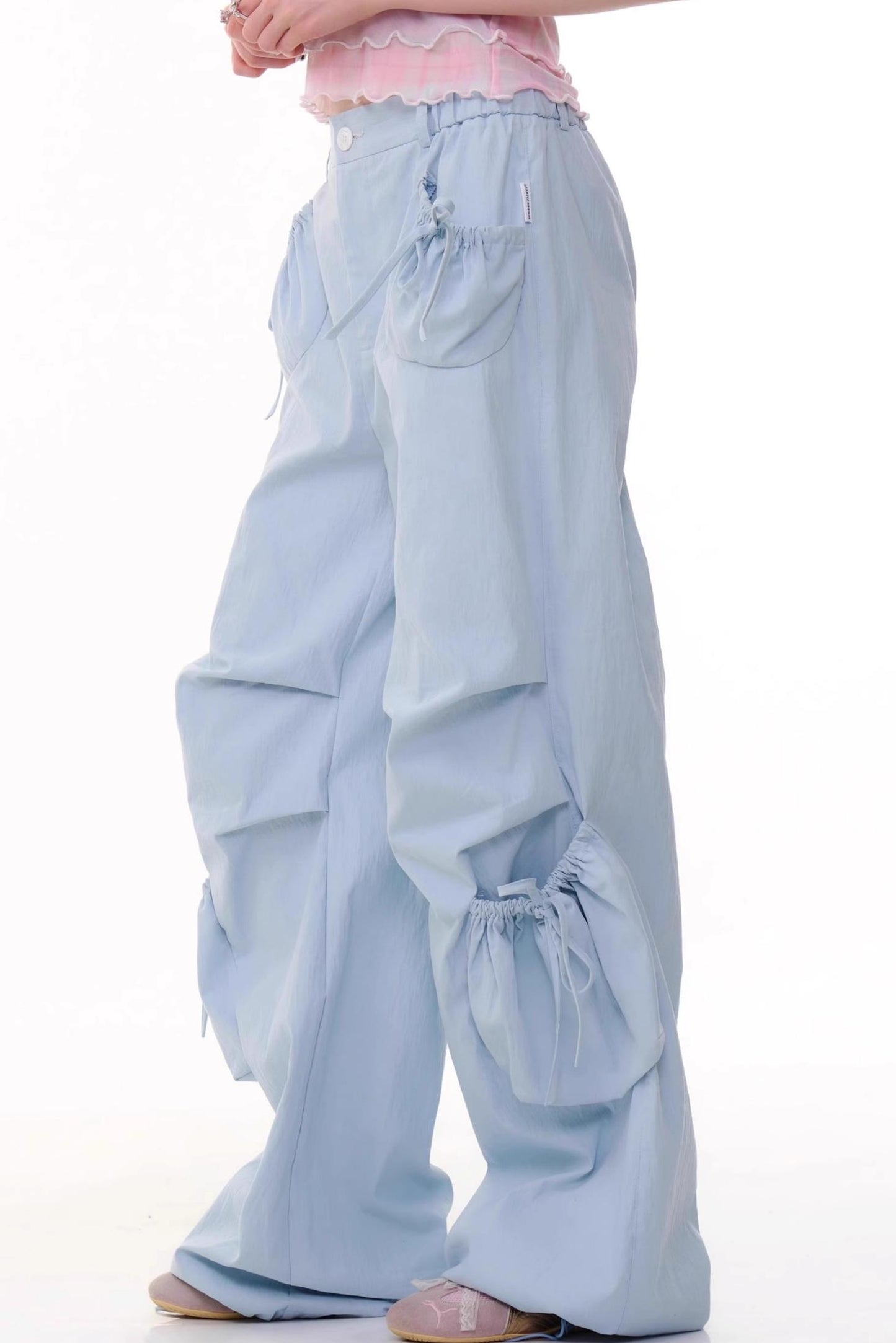 High-Waisted Wide-Leg Trousers