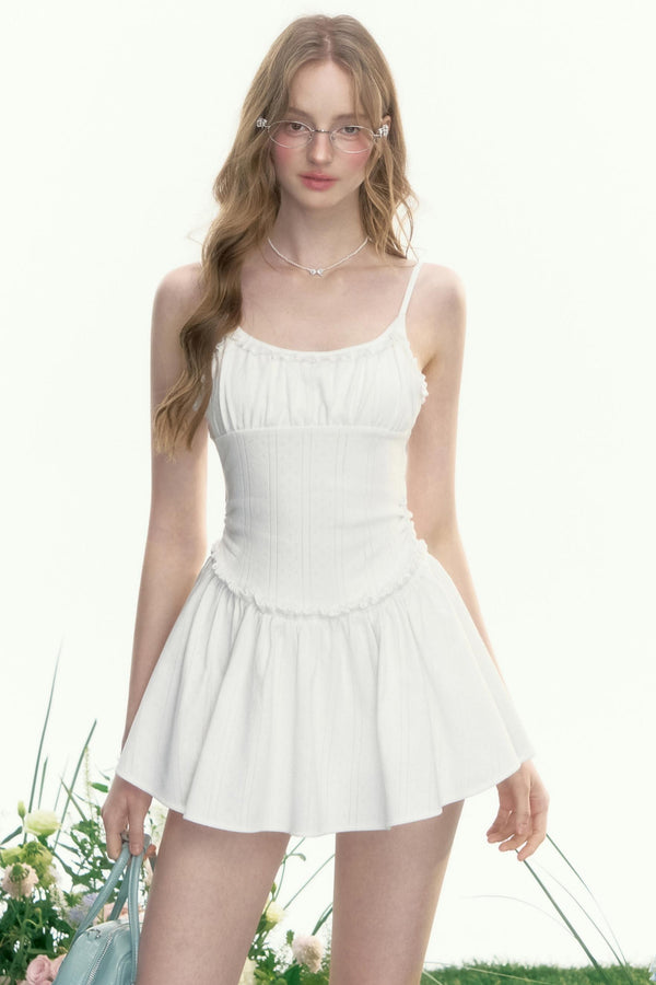 레이스 레트로 니트 스웨터 세트업 