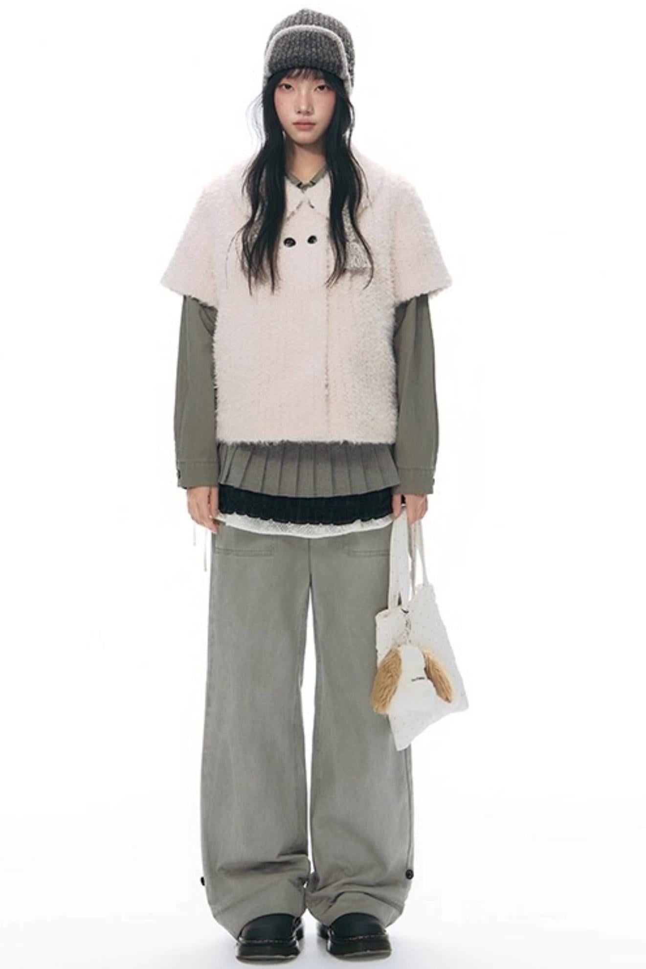 Lamb Wool Two-Piece Sweater Set-Up