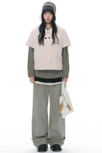 Lamb Wool Two-Piece Sweater Set-Up