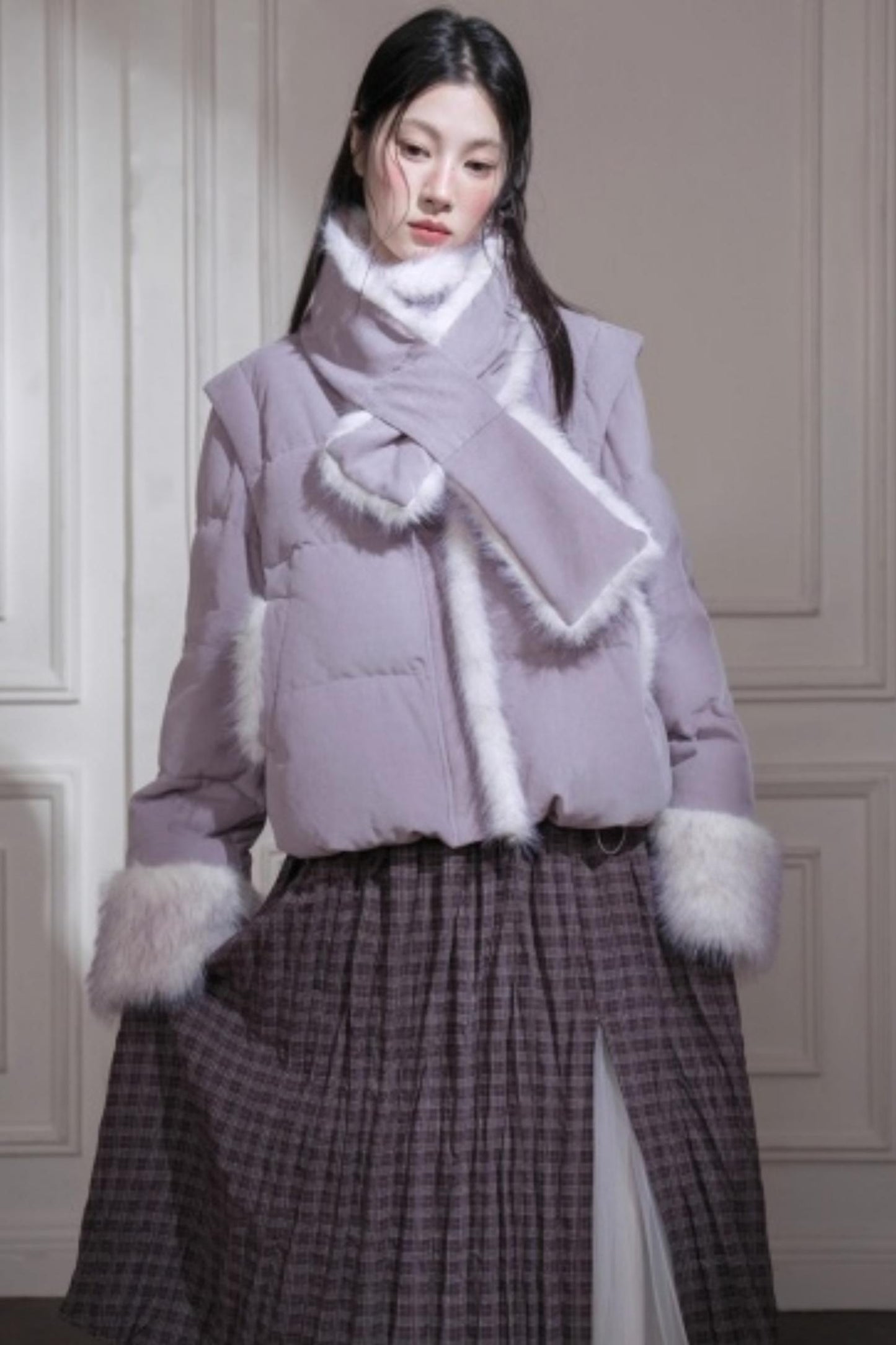 Romantic Plaid Umbrella Skirt