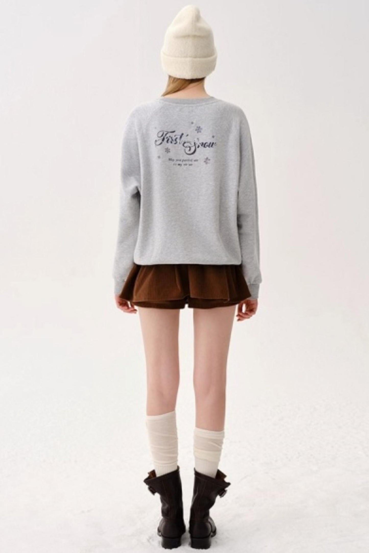 All-Cotton Flocking Sweatshirt