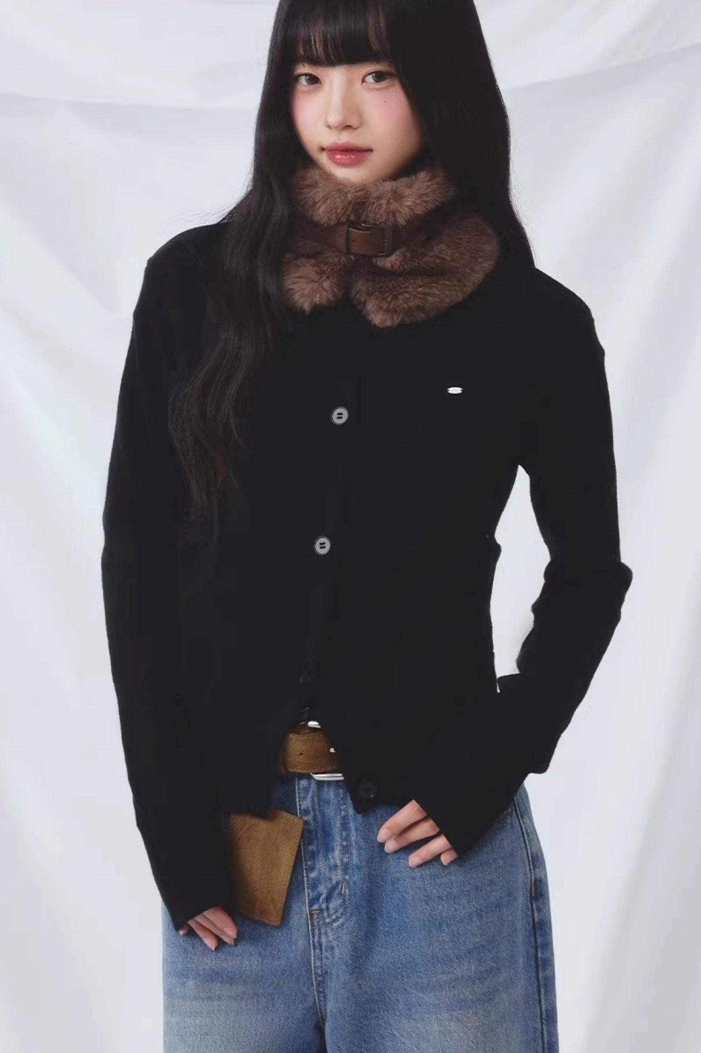 Basic Blue Wide-Leg Jeans