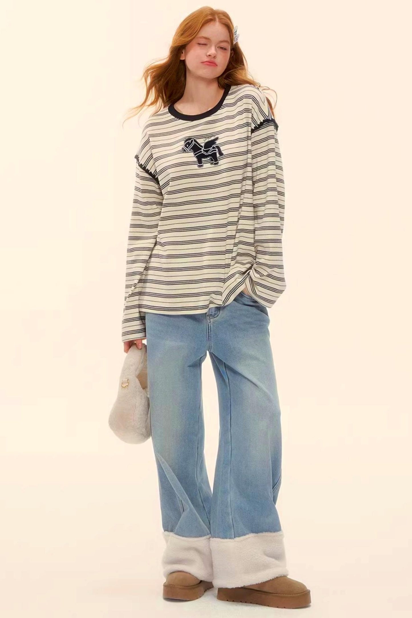 Striped Color-Block Pegasus Top