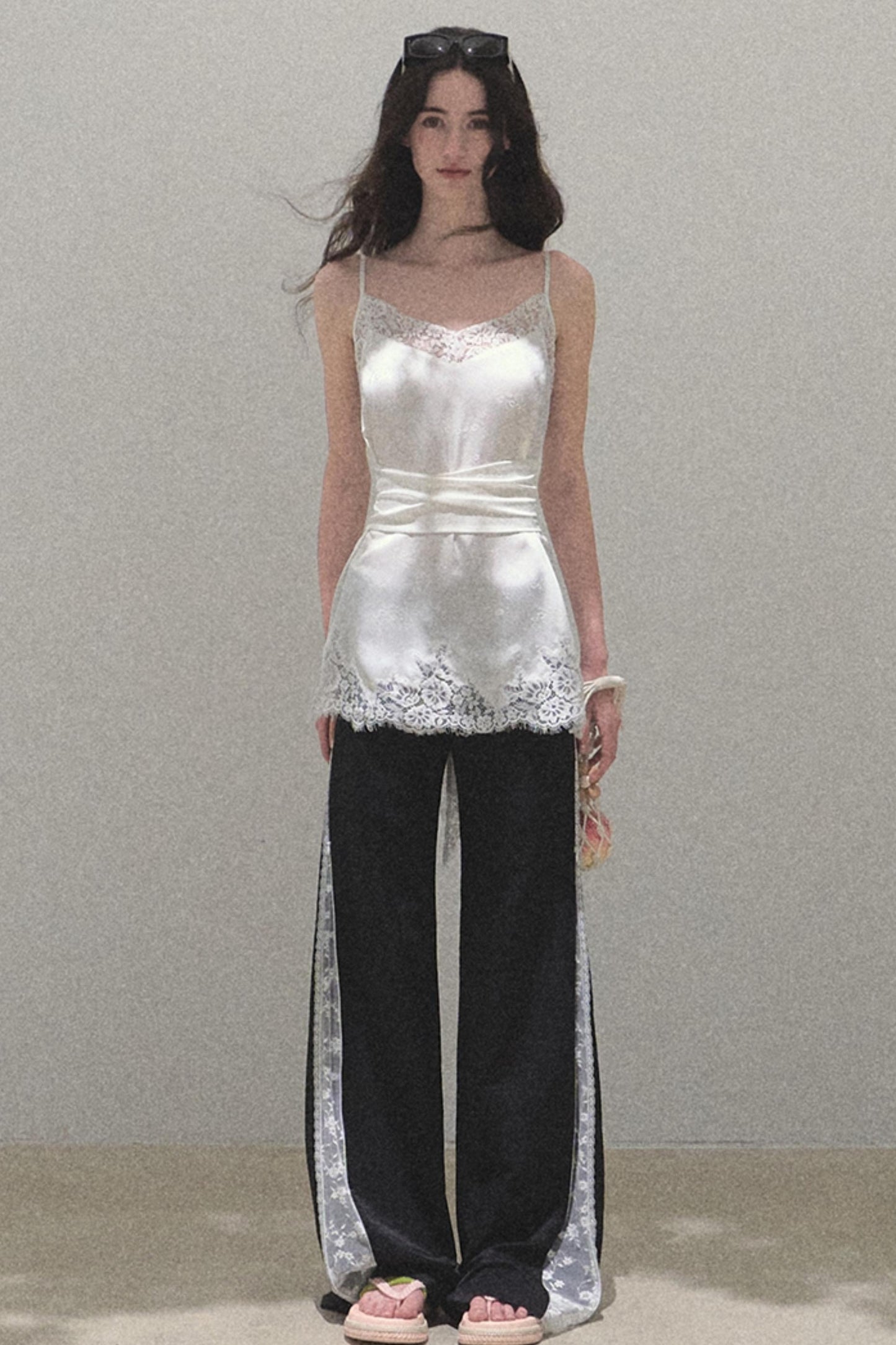 Copper Lace Wide Leg Pants