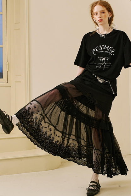 Chic Lace Half Skirt