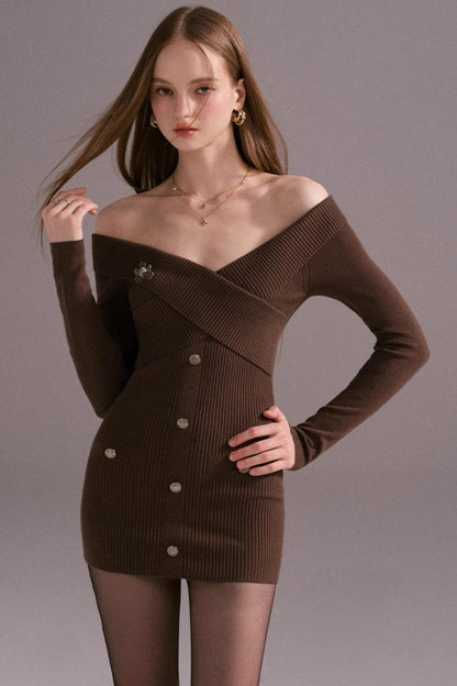 Slim Waist Knit Dress