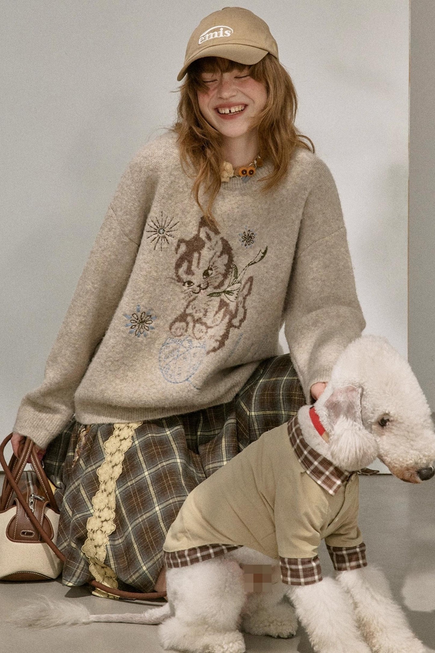 Furball Crew Neck Loose Sweater