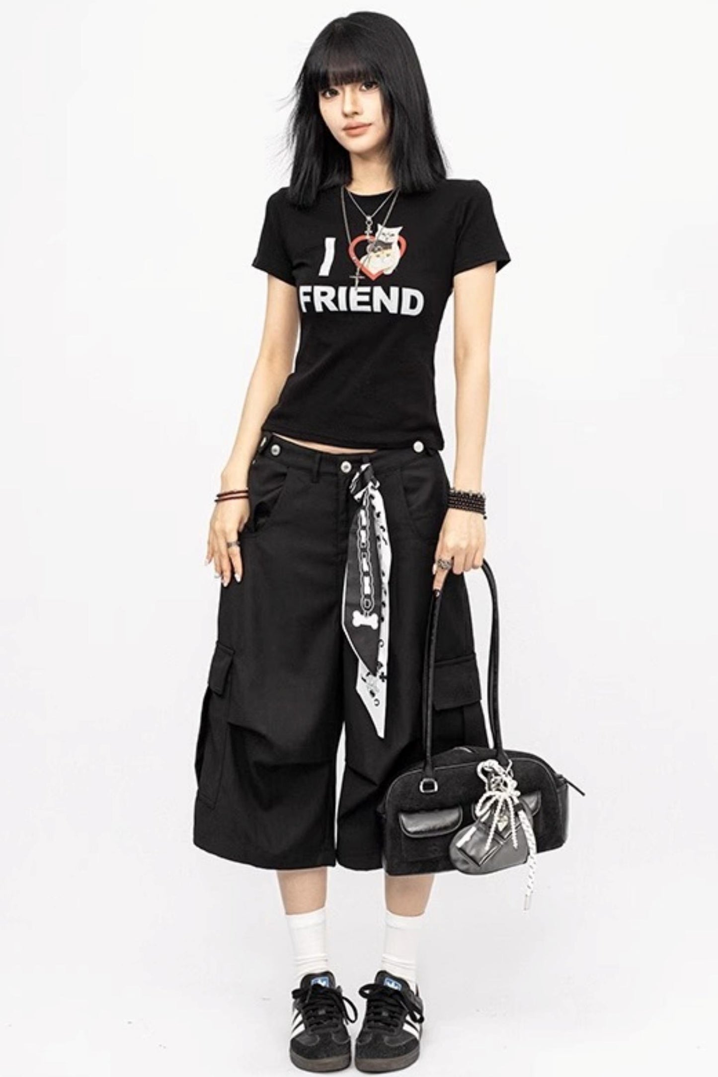 Vintage Babes Cat Print Cropped Top