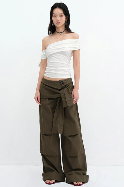 One-Shoulder Tencel Top