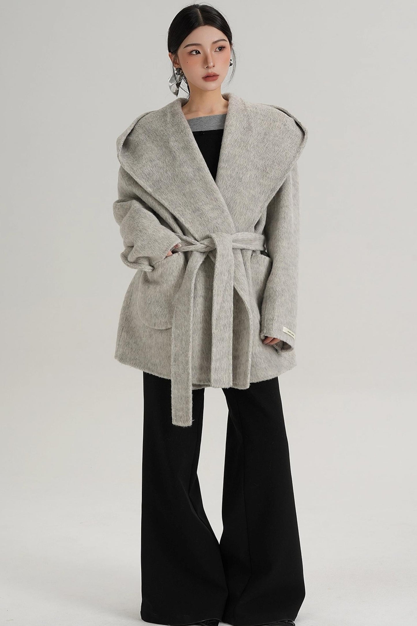 Autumn Hooded Woolen Coat