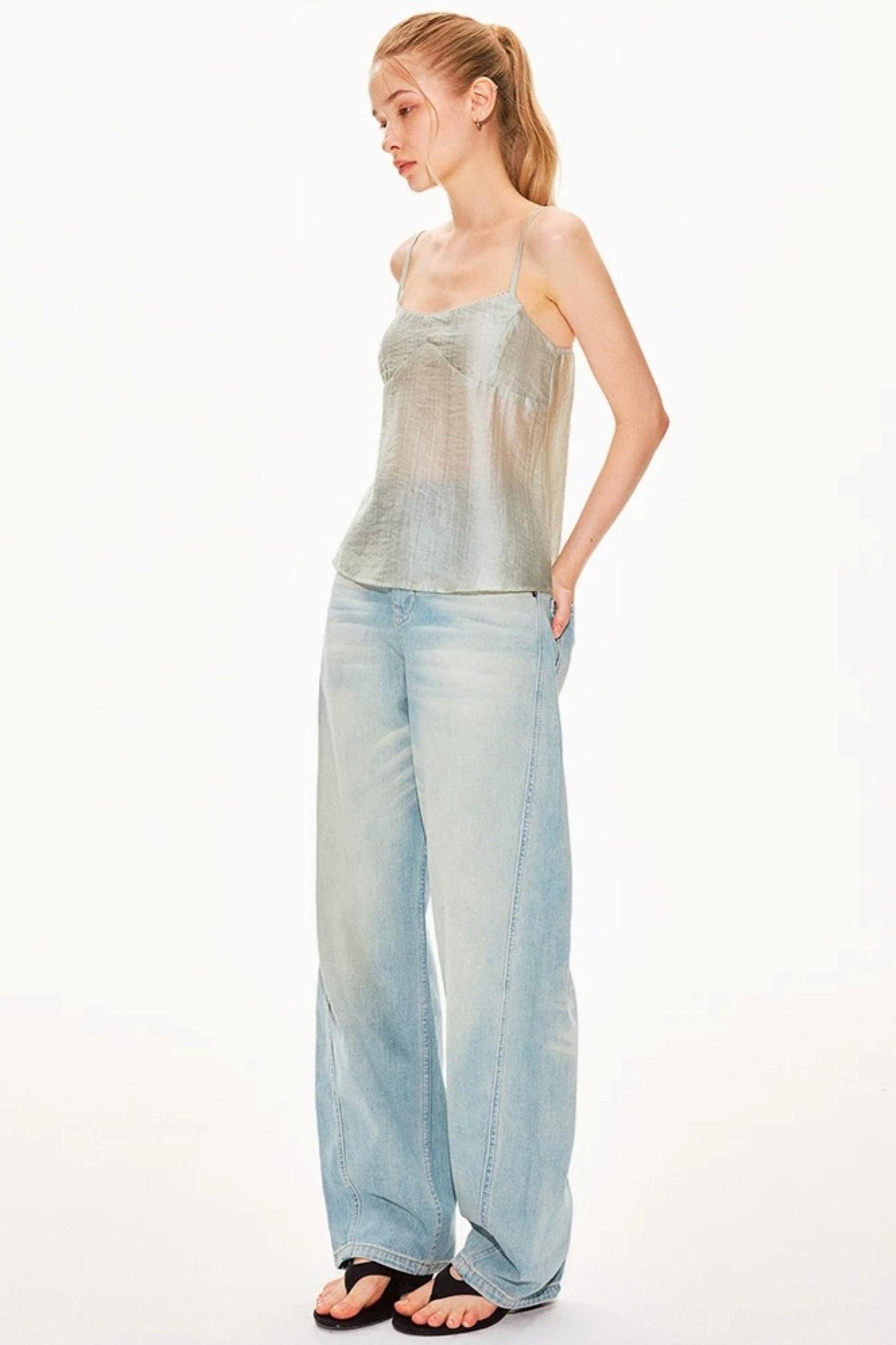 Lyocell Tencel Spaghetti Strap Top