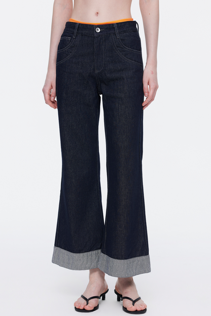 Vintage Flared Denim Pants