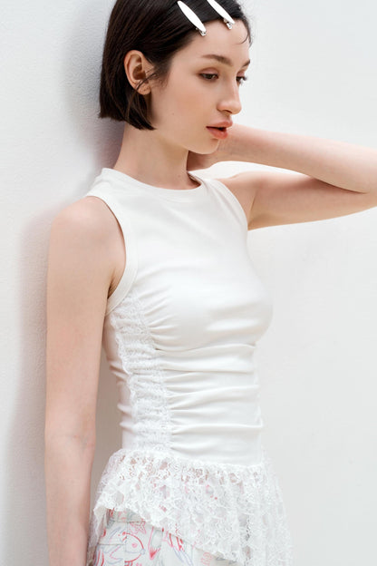 Summer Lace Asymmetrical Vest