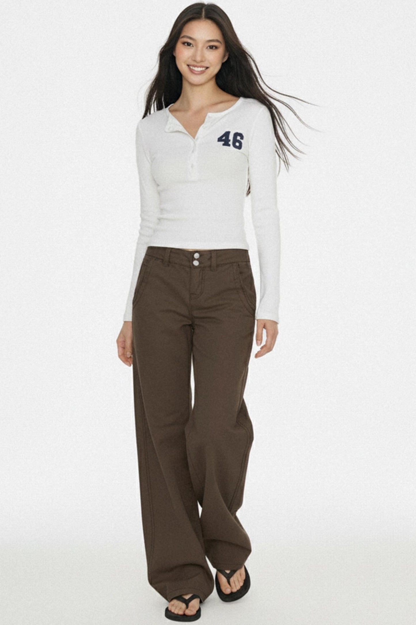 Retro Low-Waist Denim Pants