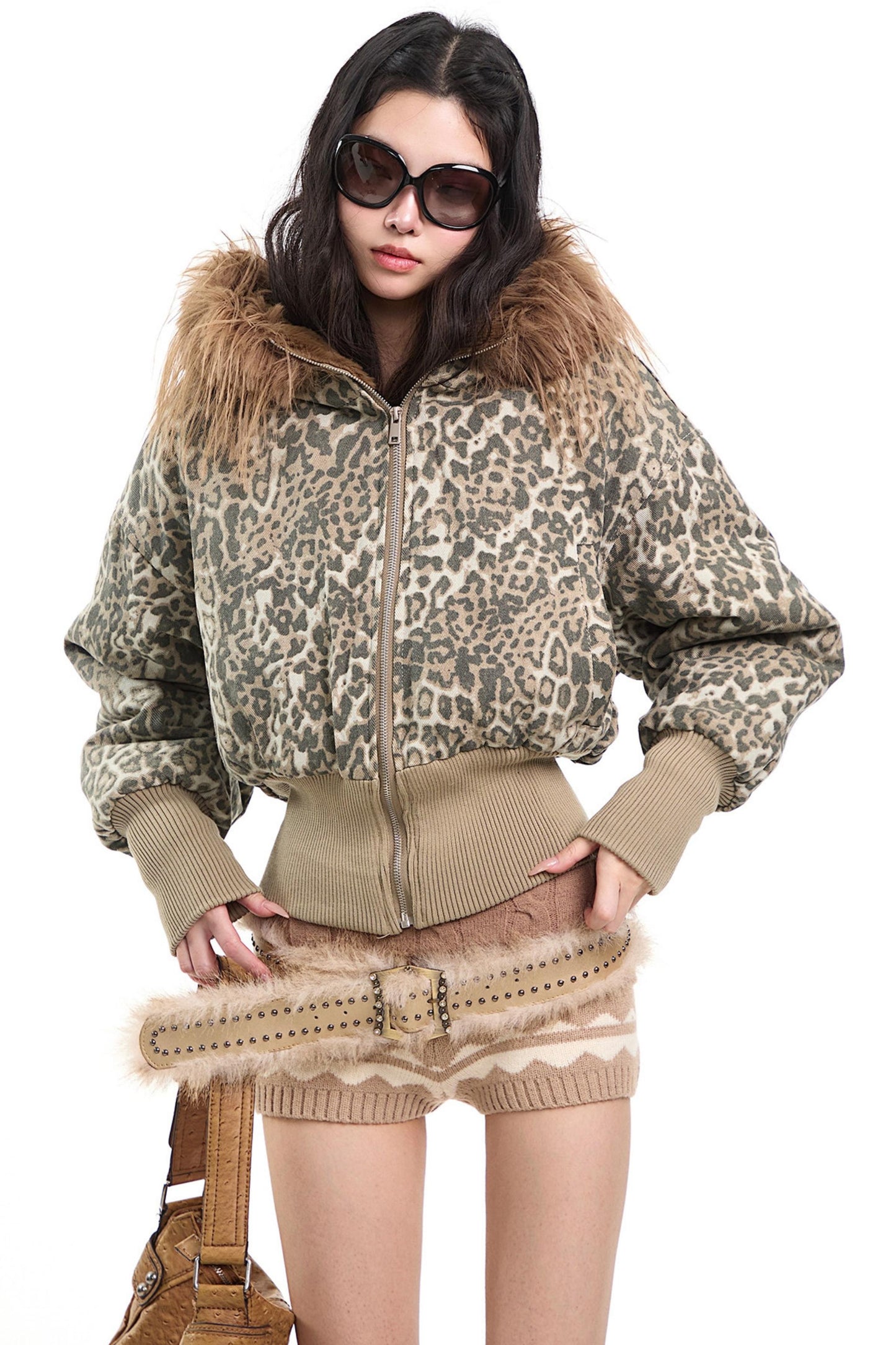 Retro Leopard Hooded Jacket