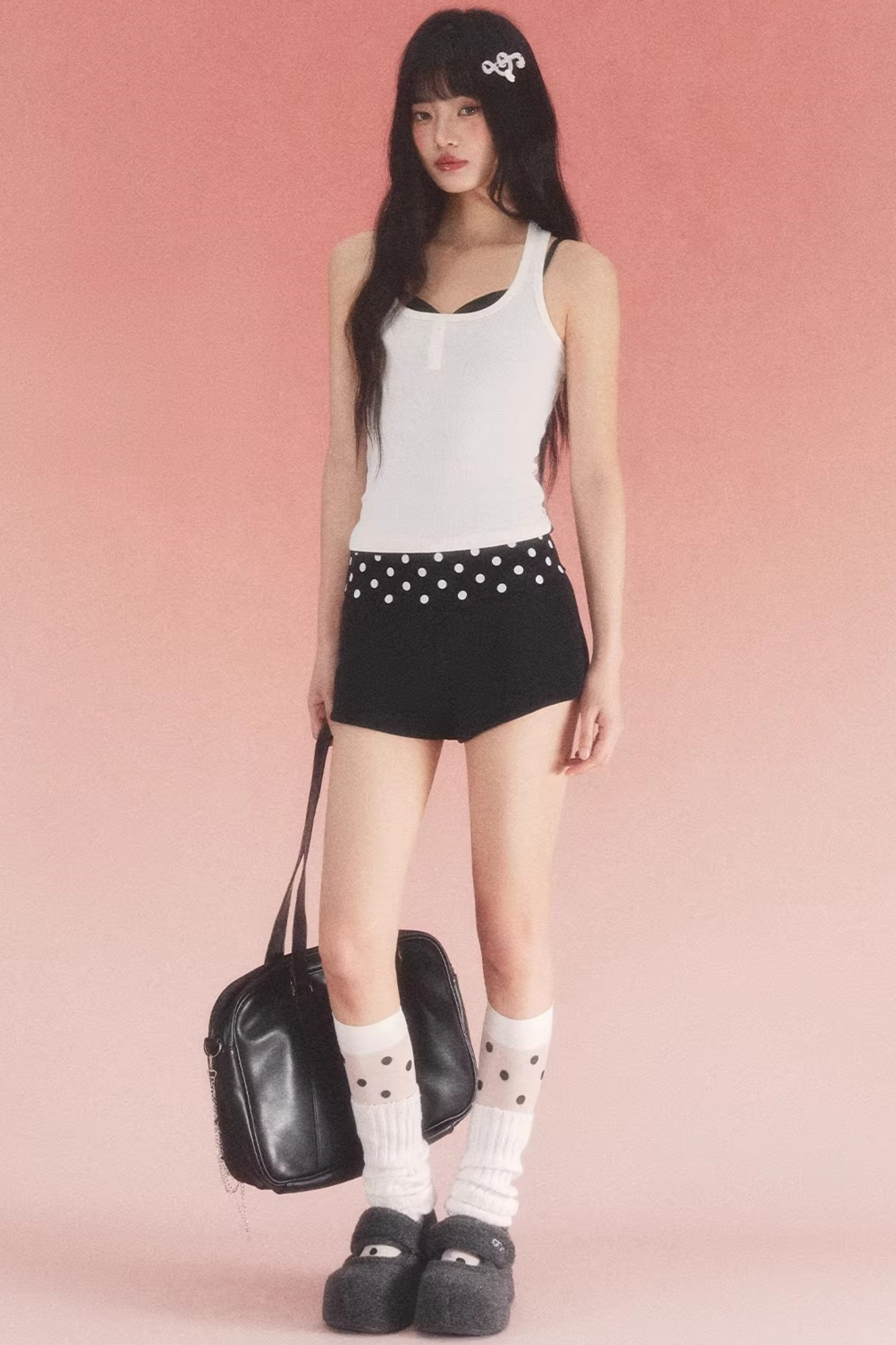Retro Polka Dot Pleated Shorts