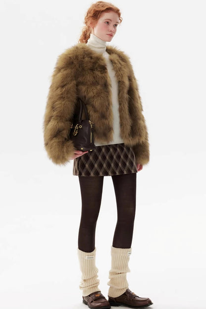 Pine-Soft Velvet Fur Coat