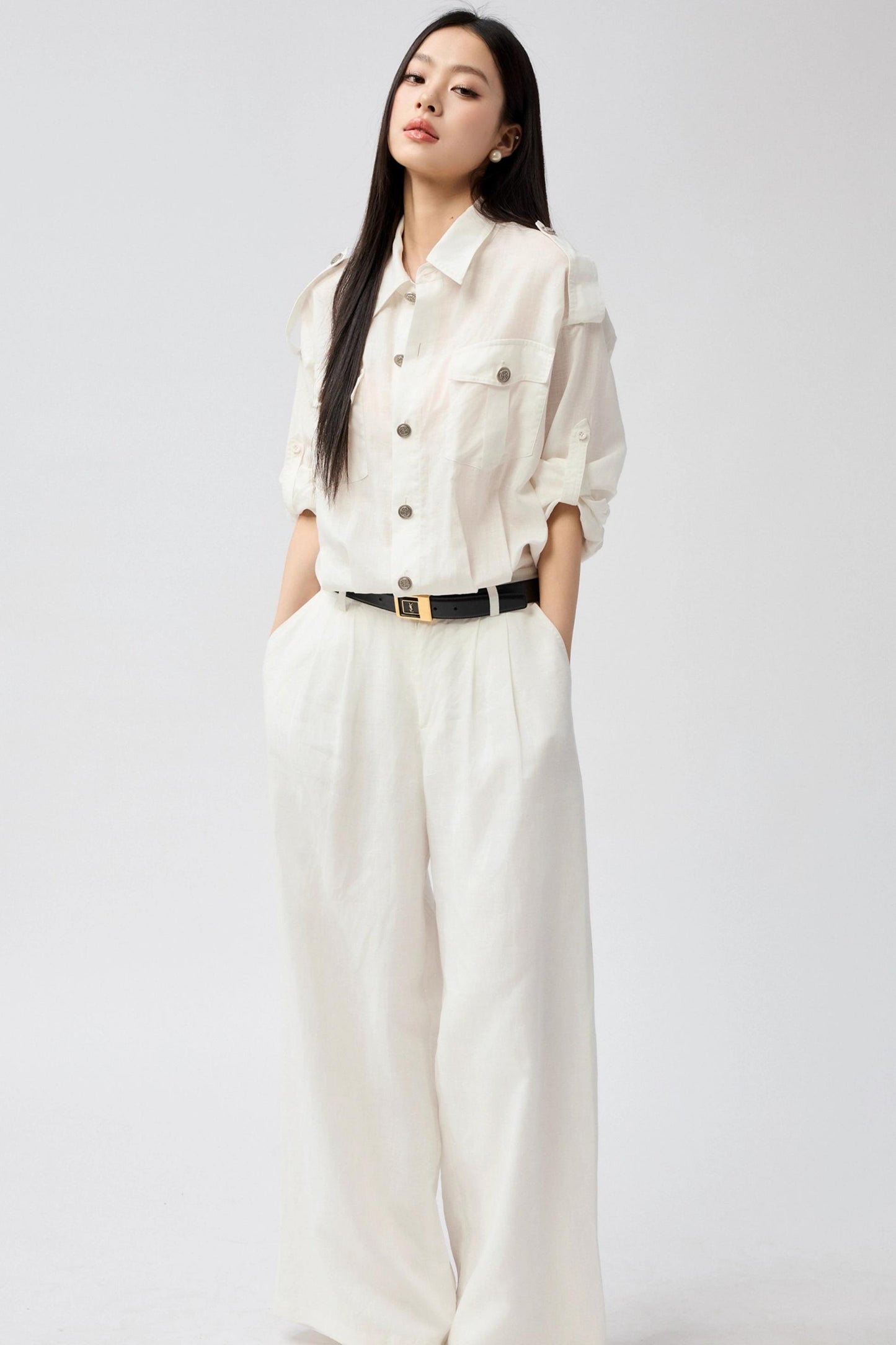 Elegant Line White Shirt