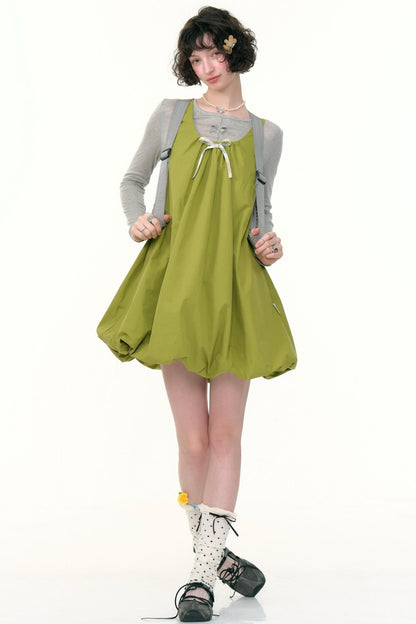 Green Bud Sleeveless Dress