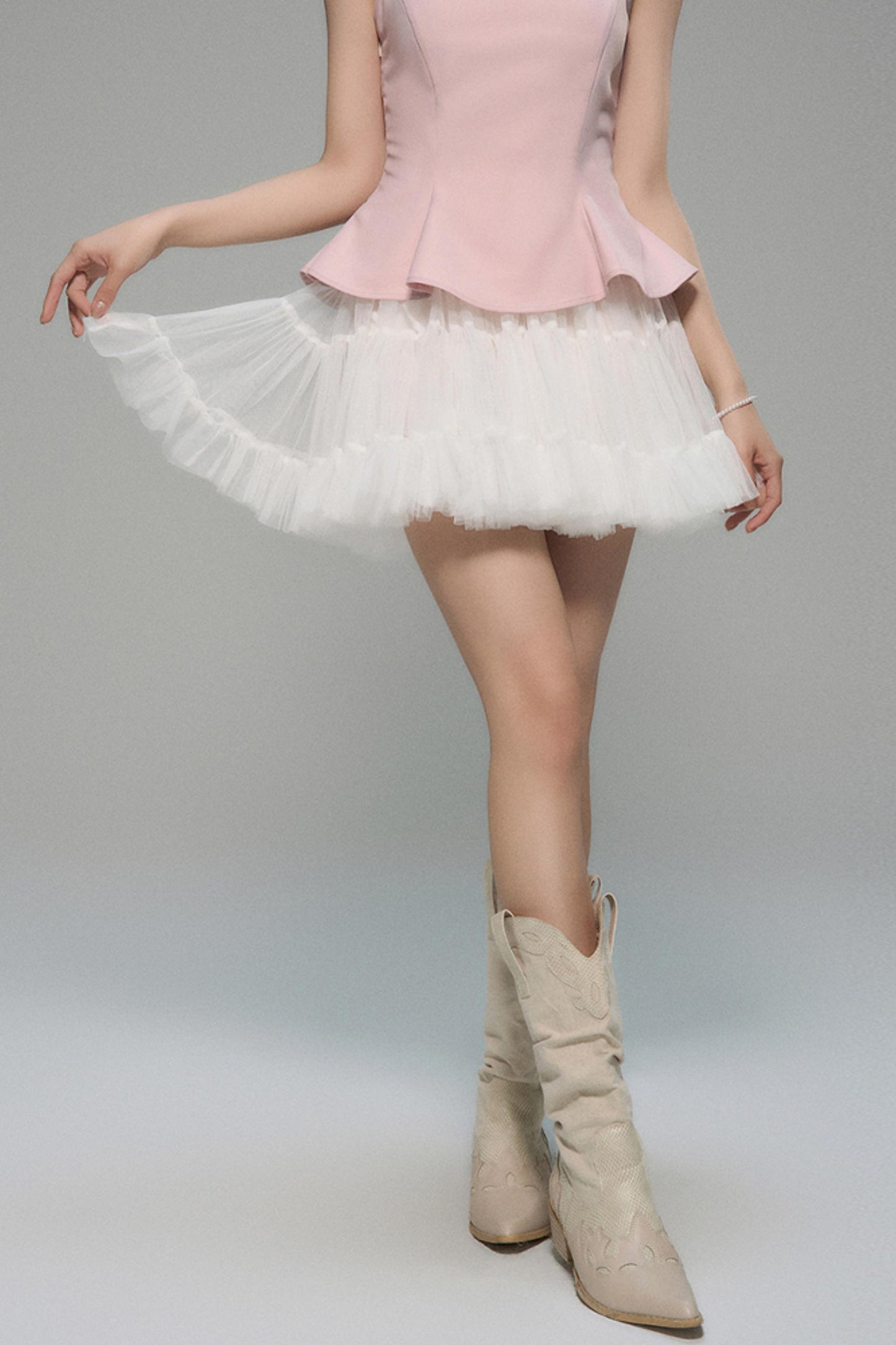 Fluttering High Waist A-Line Skirt