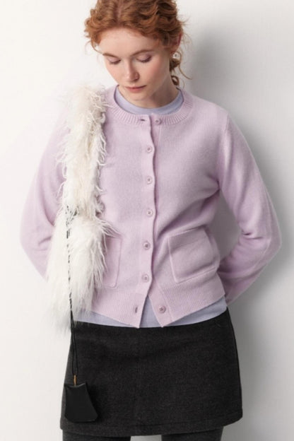 Merino Wool Ribbed Cardigan