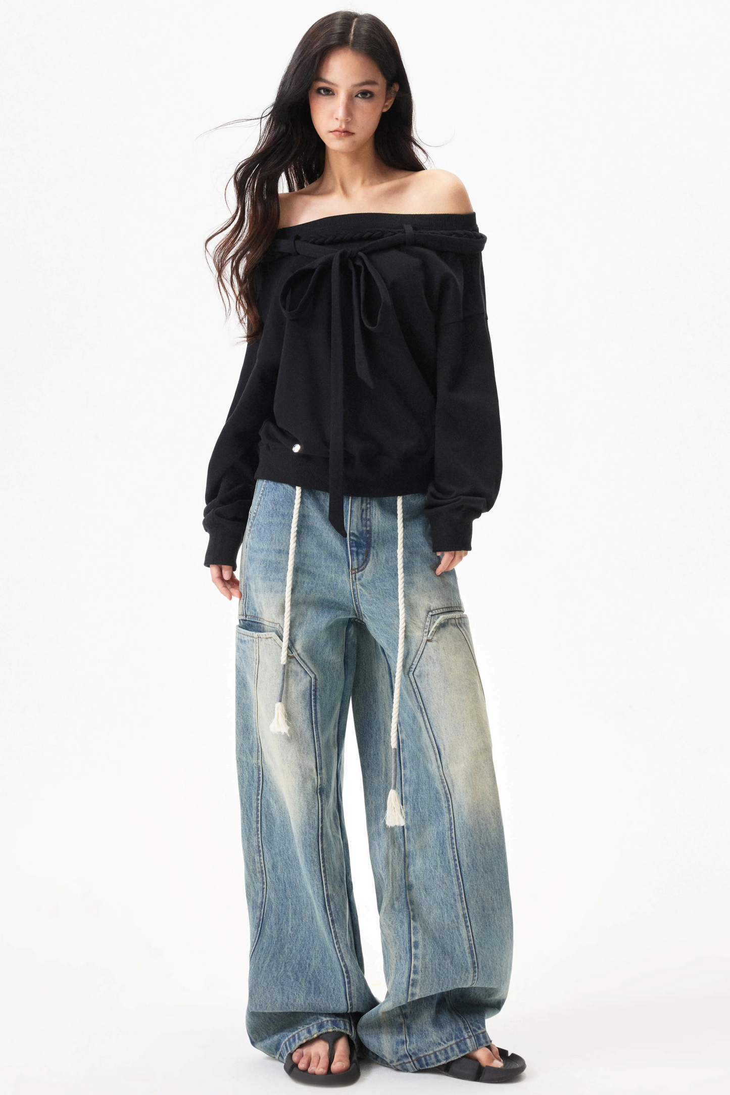 Distressed Denim Pants