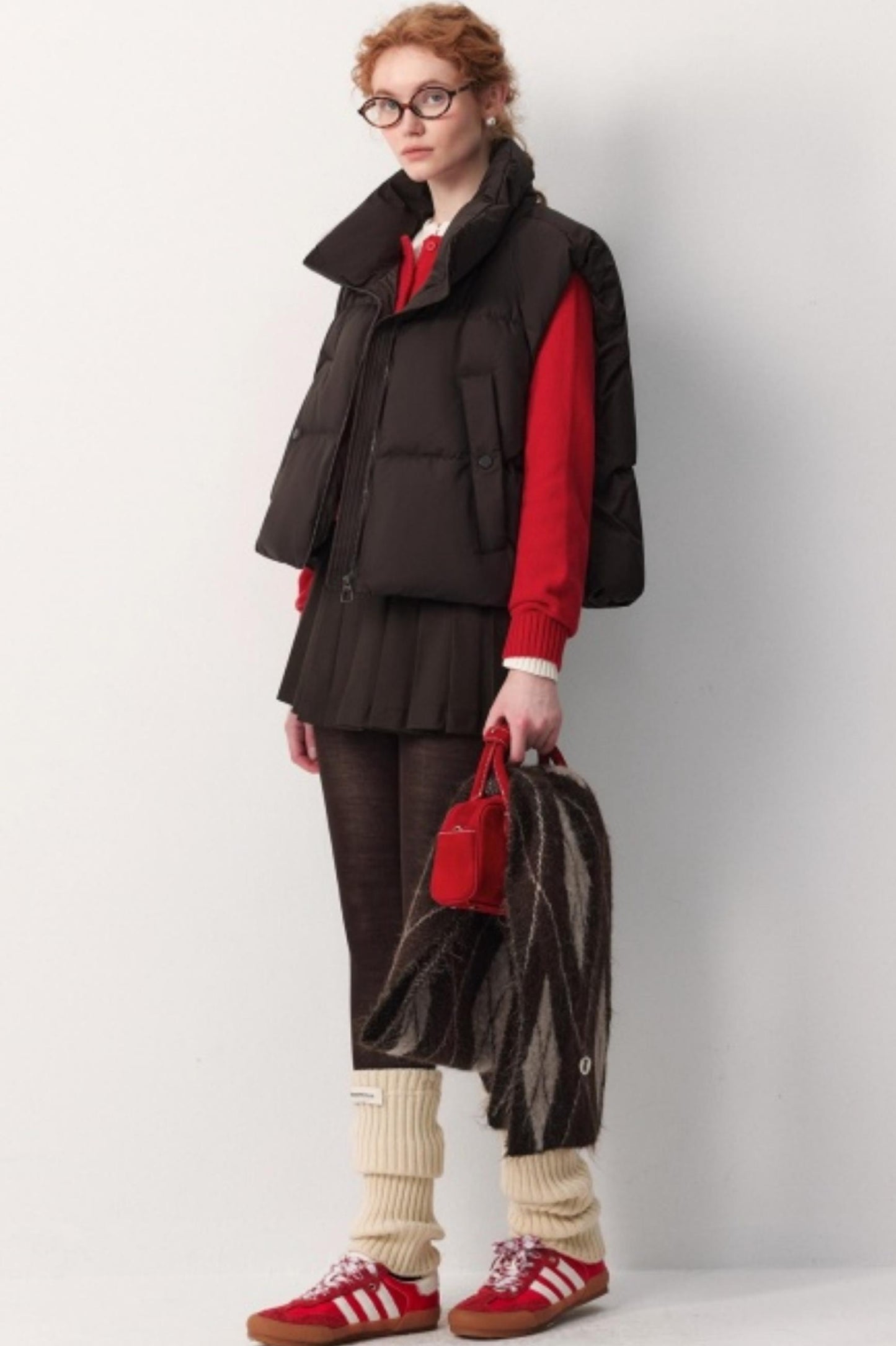 Coffee-Colored Down Vest