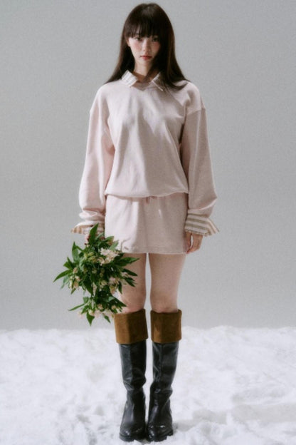 Brilliant Season Sweatshirt Skirt Set-Up