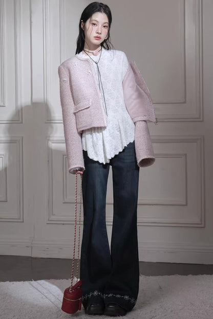 Snow Shell Pink Wool Suit Set