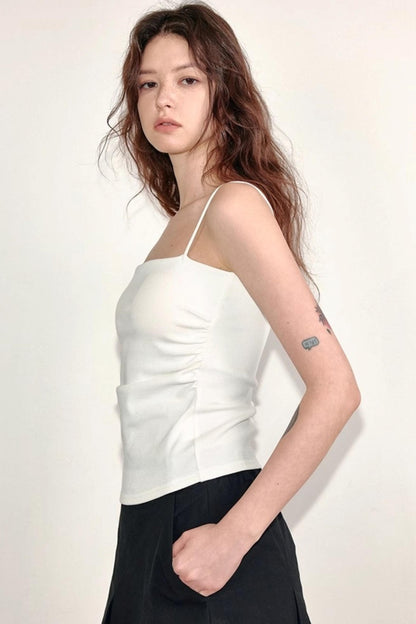 Pleated Cotton Camisole