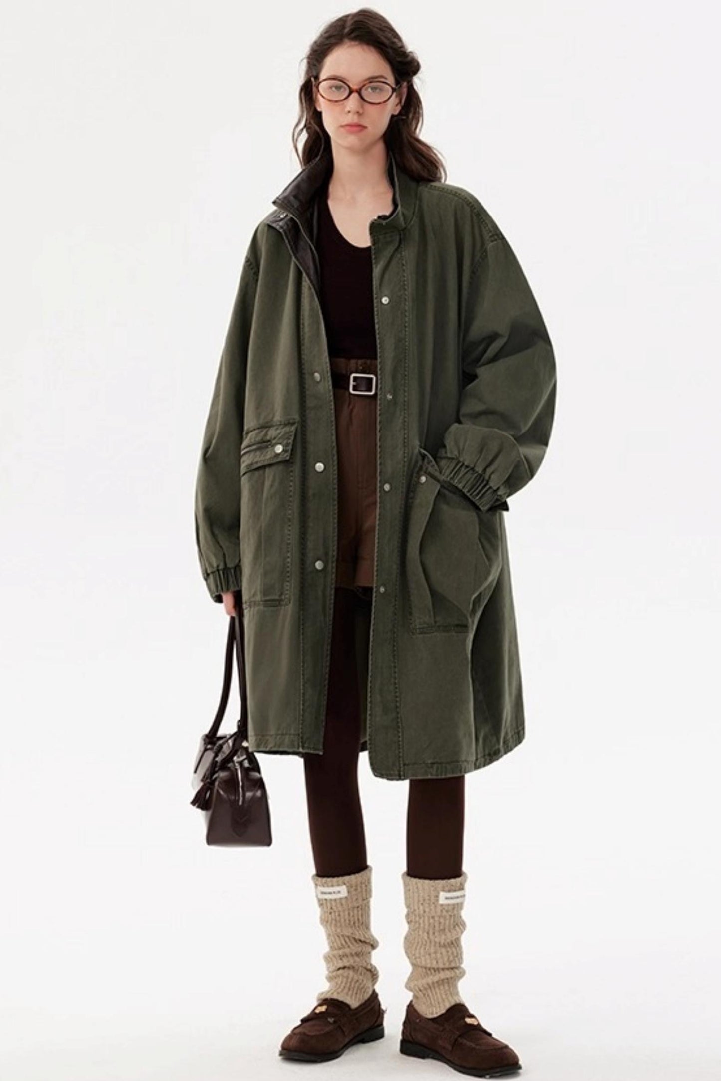 Retro Cotton Collar Cargo Jacket