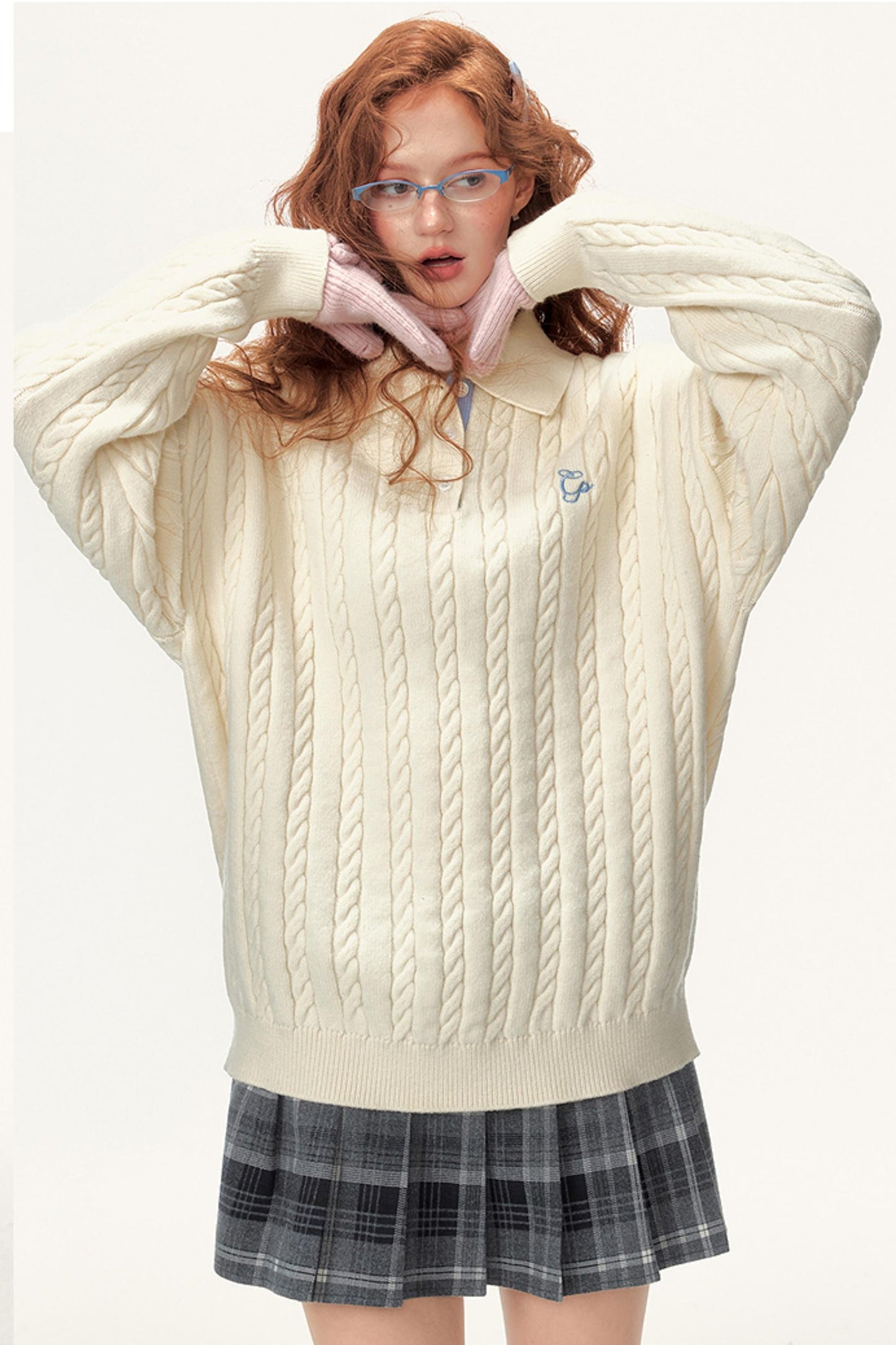 Winter Cable Knit Top