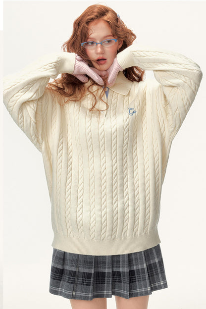 Winter Cable Knit Top