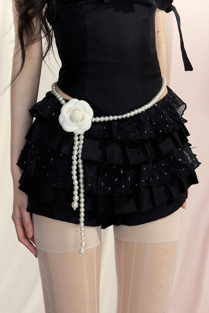 Floral Pleated Skirt