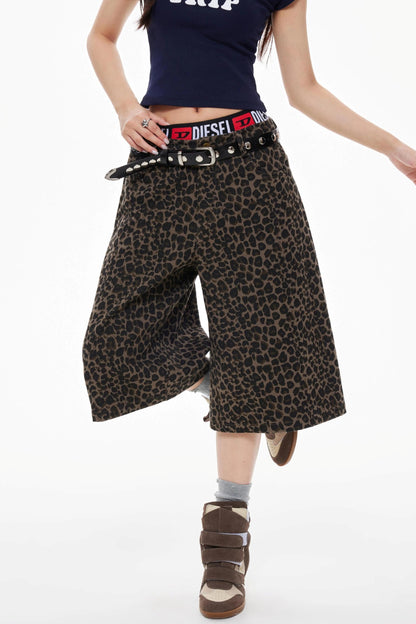 Leopard Cropped Shorts