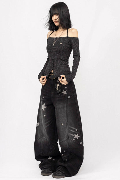 American Vintage Star Print Jeans