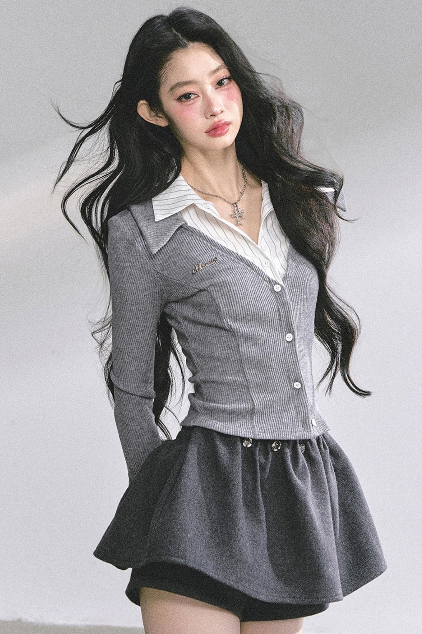 Slimming Long-Sleeved Knitted Top