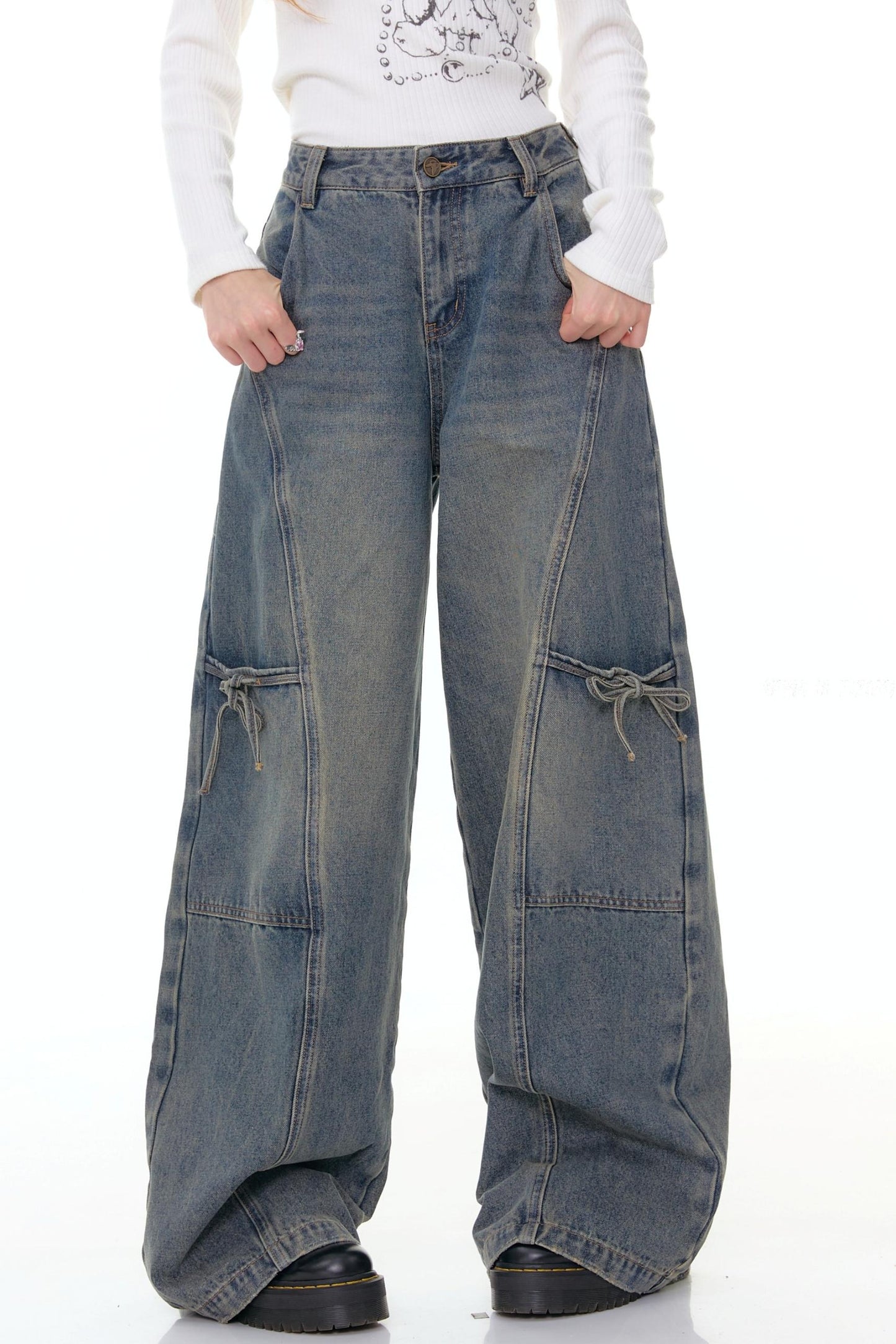 Denim Asymmetry Fit Pants