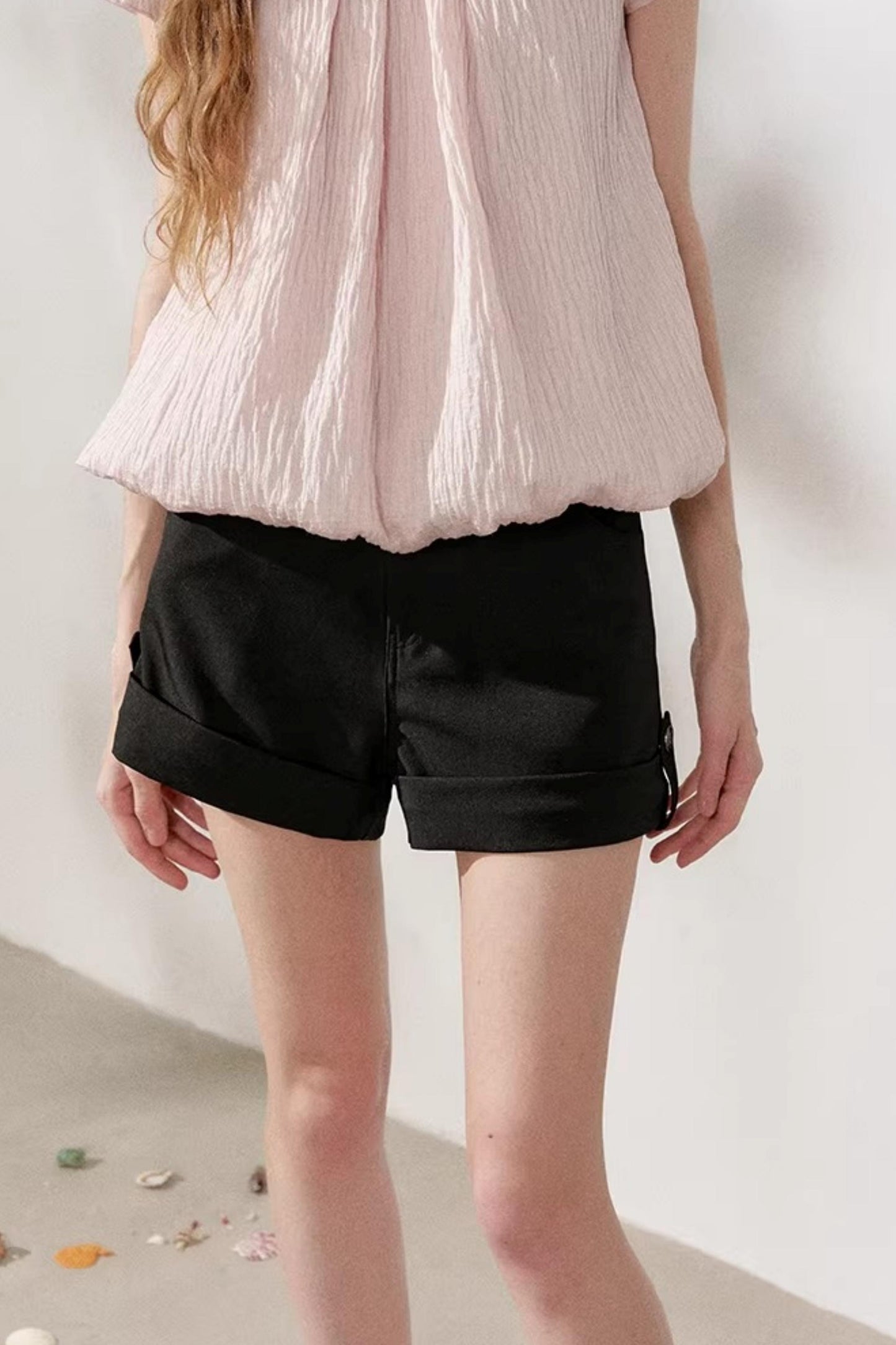 High-Waisted Black Shorts